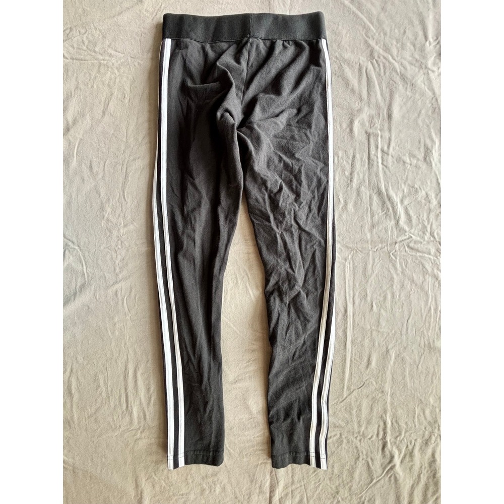 Adidas Womens 3-Stripe Leggings Black White Athletic Tights Size S - Picture 2 of 5
